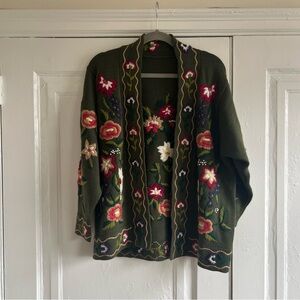 Floral Embroidered Cardigan